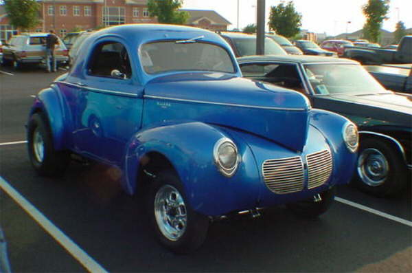 This blue '40 Willys reminded me of Stone Woods & Cooke!