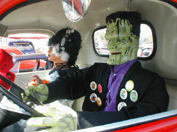 Frank N Stein & his date, Elvira, cruised out in his Truck.