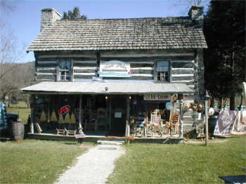 Aunt Polly's Gift Shoppe, one of the many quaint shops in the Village.