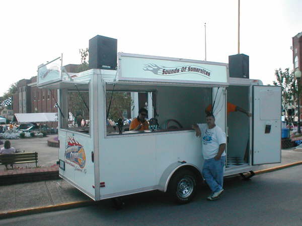 Mark Hansford in the DJ Trailer.