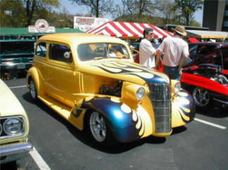 Mike Woods, Athens, Tn was on hand with his slick 38 Chevy