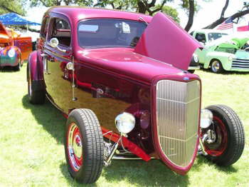 San Angelo residents Larry and Kitty Hill drive this unique '35 Ford Hiboy