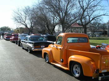 Arriving at the City Square in Fredericksburg