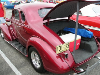 Jim Green's '38 Chevy coupe looks good going away too
