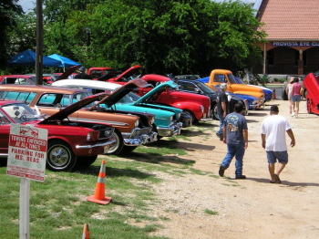 Just a small part of the hot rodders that gathered for Jesse Canales Benefit show