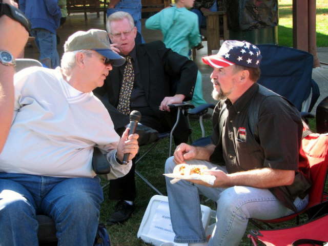 Jack Roberts doing an interview with local TV Reporter, John Becknell