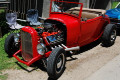 Jalopy Joe Dulin and his wife Copper just can't seem to get enough of cruisin' in this hemi-powered  model A