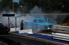 Smokin' 'em up at the starting line