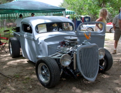 35  Cynthia Lively shows off her primered '41 Ford pickup