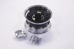 Excalibur Wheel Accessories..Black Chrome 30-Spoke Wire Wheel for Vintage Rods & Muscle Cars 