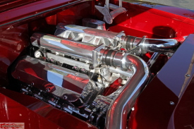 This rare ’57 Olds Rocket 98 Convertible is a “show stopper”. The stylish interior and the detailed big block engine room are perfect. The owner is John Gilson of Huntington Beach, CA.