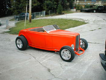 Bobby's Stretched, big block '32 Roadster is Super.