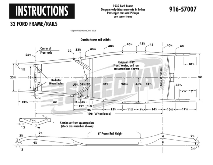 32 Ford frame blueprint