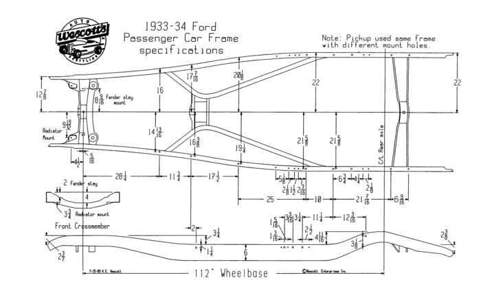 1932 Ford frame blueprints