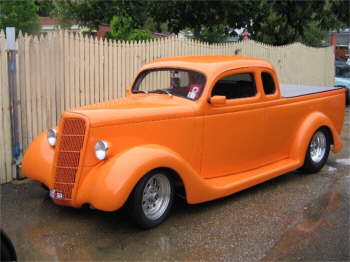 I'd like to claim this But another Steve Jones & his Dad built this Coupe Ute from a back Quarter Panel. 