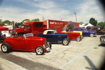 Roadsters behind Rat's display!