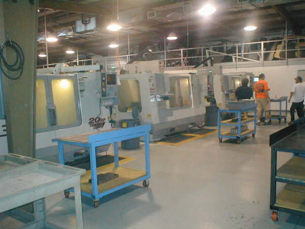 Many CNC machines in the imaculate Lokar factory, these machines were making billet parts at the time these pics were taken!!!