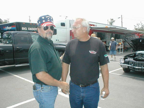 Jack & old friend Johnny Cates, of Mo & Curley's Rod & Customs.