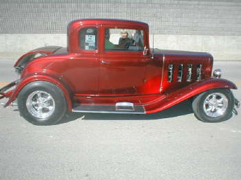 Jacky White made his first trip to the NSRA Nats in his super slick '32 Chevy Coupe.