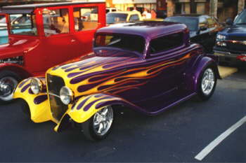 Flamin' '32 Ford 3-Window Coupe!