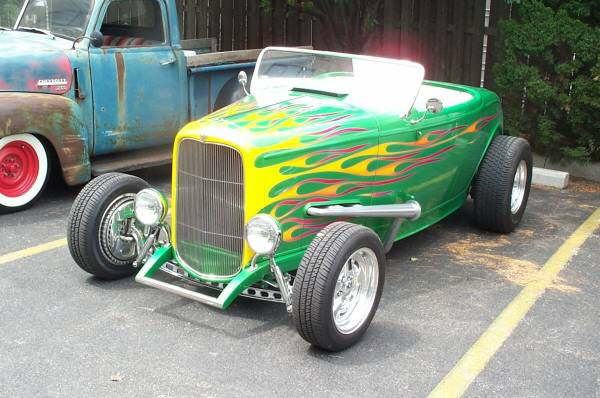 George Poteet's Green Roadster.