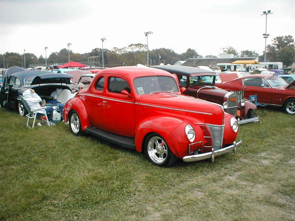 JR Spurlock cruised over from Oxford, OH., in his slick '40 Ford Coupe.