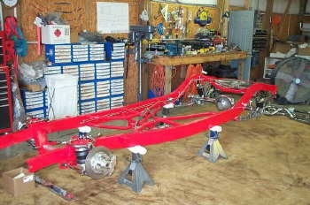 And the chassis in Marty's shop!!!