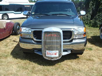 Tried to slip in with his deucified GMC monster pickup.