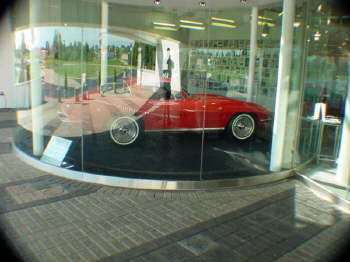 '63 Split Window Coupe at the front entry doors.