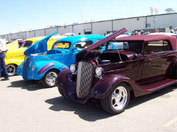 Alan & Terrylee Page's '34 Chevy Old Chicago Phaeton and their friends vehicle!  Coool, huh!!!