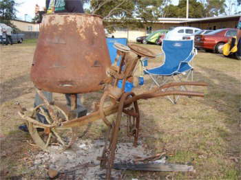 A Good Idea - a cement mixer converted in to a fire pot