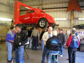 Tony's coupe on the lift