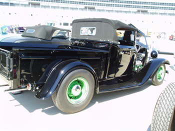 Apple green wheels set off this roadster pickup