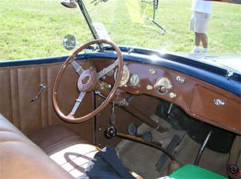 The interior of Danny's '36 Phaeton