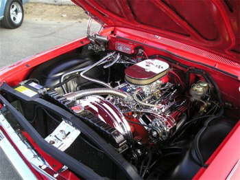 Under the hood of Tony's '62 Chevy convertible1