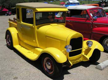 Director of LSSRA Johnnie Eller cruyises in this much modified Model A pickup
