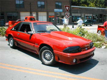 Local 105 FM Radio Personality, Ollie Hall, drove his fine Mustang