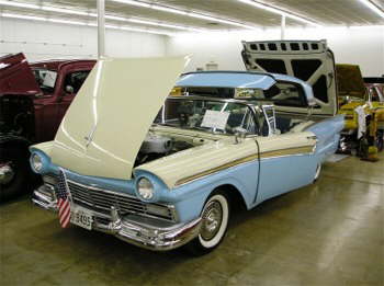 Edward Clutter of San Antonio has a nice retractable top '57 Ford