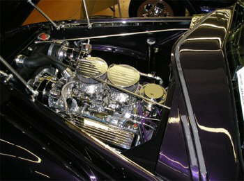 The powerplant in Stan Ferguson's '37 Coupe