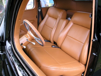 Comfort is what Ed Budnik's '40 Ford interior is all about