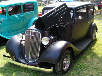 This suede '34 Chevy sedan belongs to Ken Brown of Moody Texas