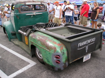 It's a 1952 COE and it's also the hit of the show! Rich Hall from Fort Worth is the insane mind behind this creation