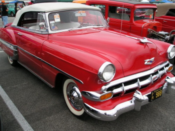 Jeff Alder has one fine '54 Chevy Convertible that he drove up from Austin Texas