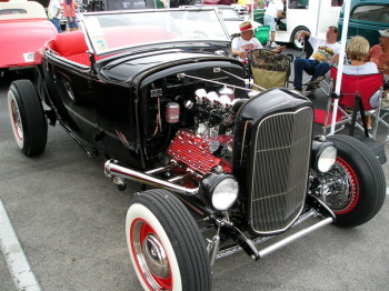 Joe Linthicum and his roadster are from Yukon Oklahoma