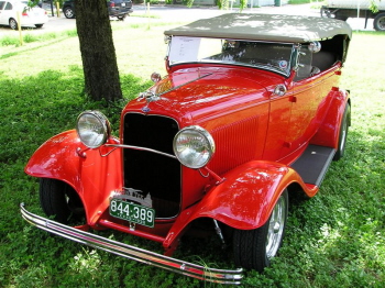 Carlos Garcia and his Deuce Phaeton have been around the Austin area a while