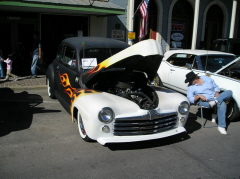 37  Ray and Brandi Andrew from Magnolia own this flaming '41 Ford