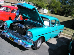 75  You can't really appreciate Mike Cambell's '56 Chevy until you look under the hood