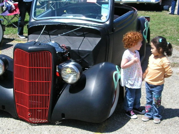 Little Girls with '35 Roadster