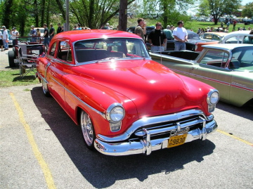 52This is as red as red gets! Colby Choate and his '51 Olds are from Dennison Texas