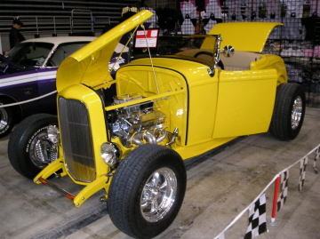  Larry Krueger from Seguin, Texas showed off his  Yellow Deuce roadster